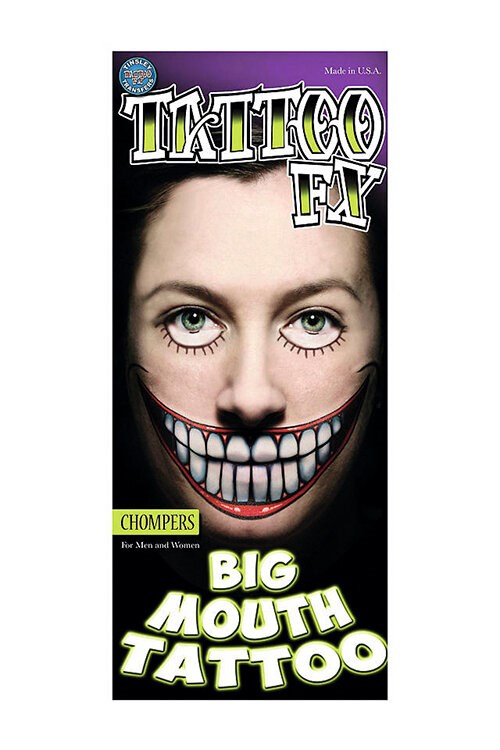 Chompers Big Mouth Temporary Tattoo Product image