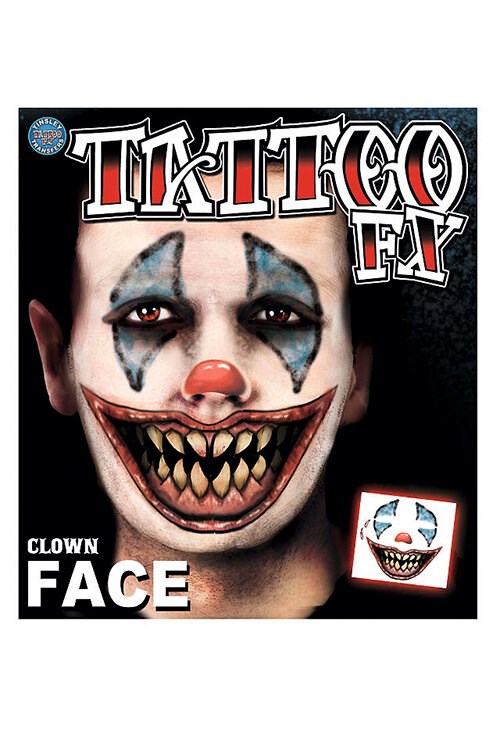 Clown Temporary Face Tattoo Product image