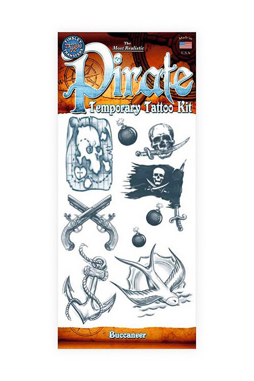 Buccaneer Pirate Temporary Tattoo Kit Product image